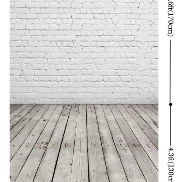 Photography Backdrop for Photo Studio Brick with attached floor 5x10ft 150x300cm - Picture 2 of 4